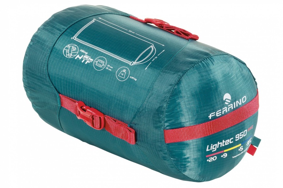 EQUIPO Ferrino Sintético | Sleepingbag Lightech Ssq 950 Zip Right Green